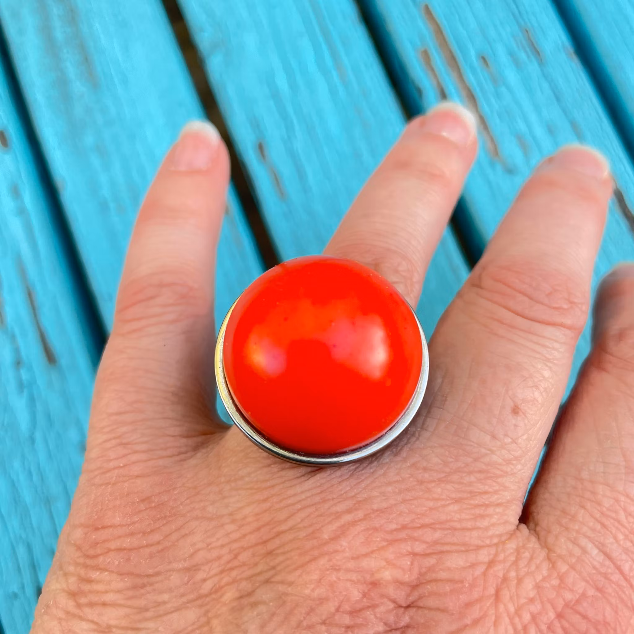 Ring röd-orange - ia.retro