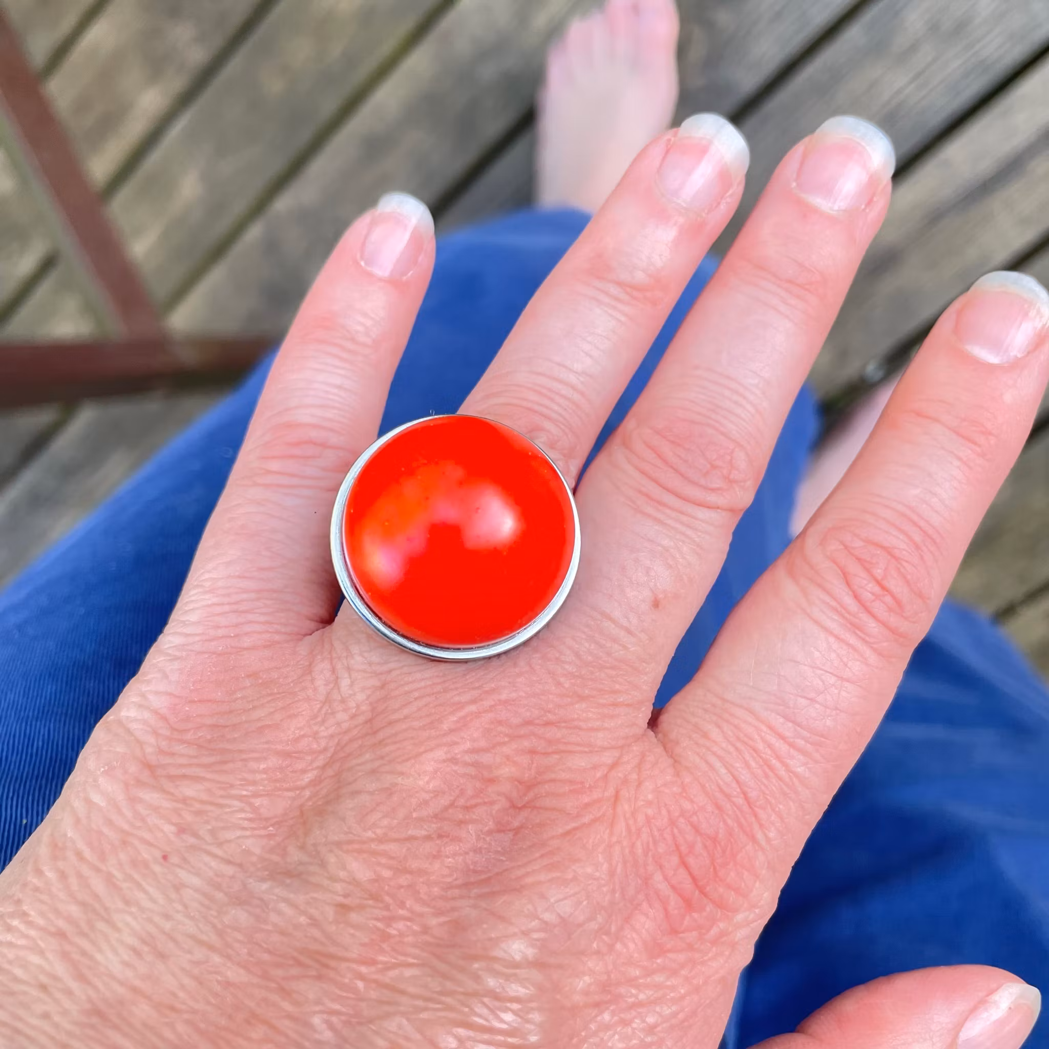 Ring röd-orange - ia.retro