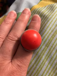Ring orange-röd matt