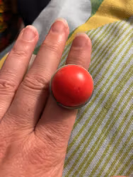 Ring orange-röd matt