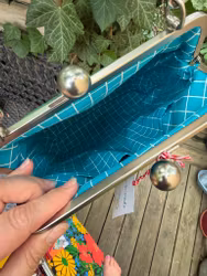 Väska "Gerbera" med börsknäppe