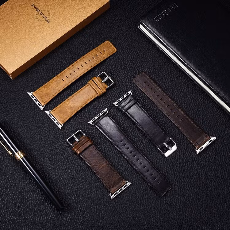 Apple Watch Äkta Läderband 38/40/41mm Mörkbrun RAK