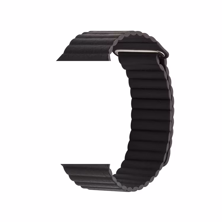 Läderband till Apple Watch38/40/41mm SVART