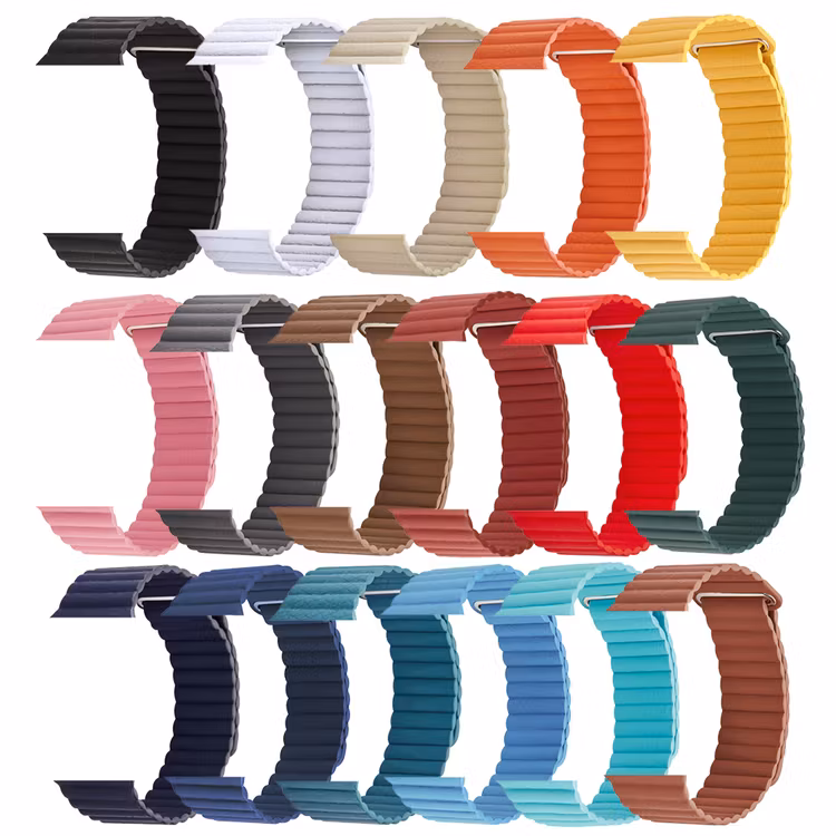 Läderband till Apple Watch38/40/41mm SVART