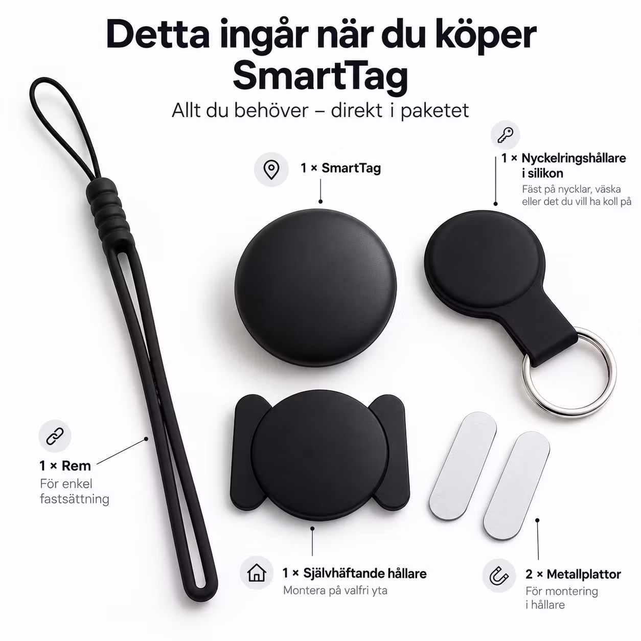 2-pack Smarttag utan varning! Välj Operativ-SYSTEM