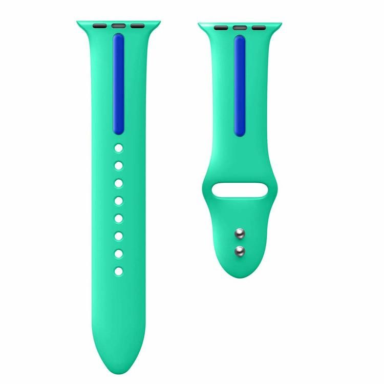 Armband sport för Apple Watch Mintgrön/Blå 45mm