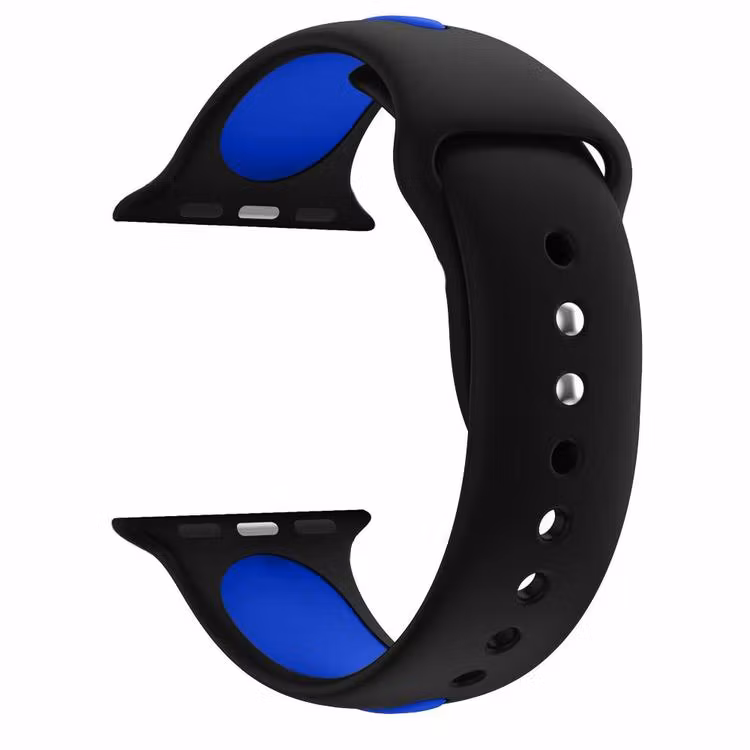 Armband sport för Apple Watch Svart/Blå 45mm