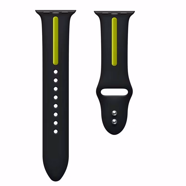Armband sport för Apple Watch Svart/Grön 45mm