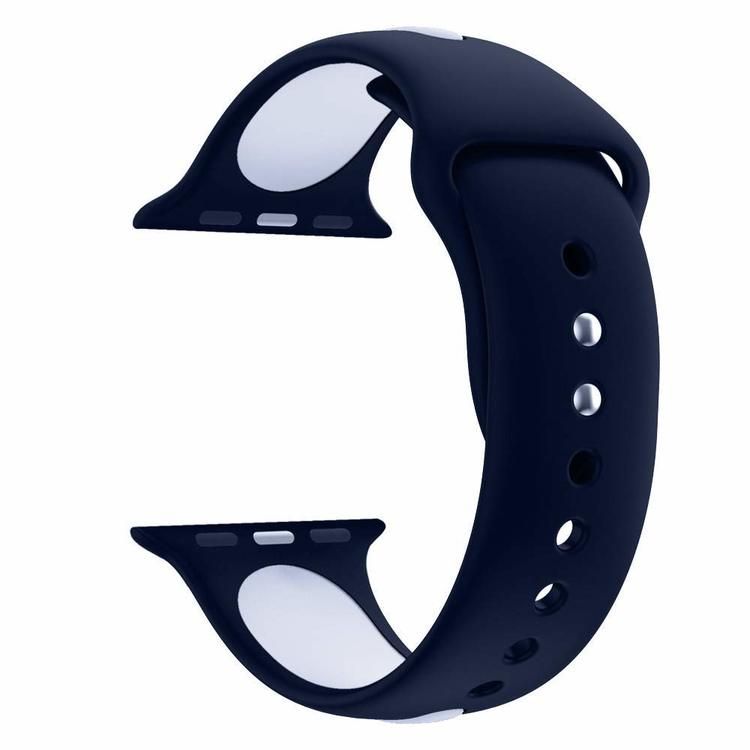 Armband sport för Apple Watch Blå/Vit 45mm