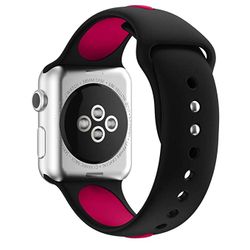 Armband sport för Apple Watch Svart/Lila 45mm