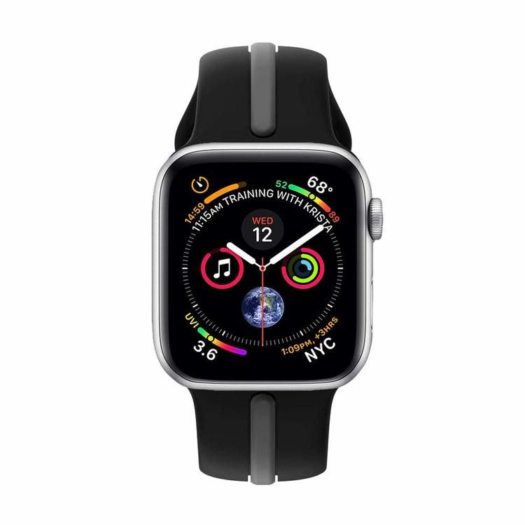 Armband sport för Apple Watch Svart/Grå 45mm
