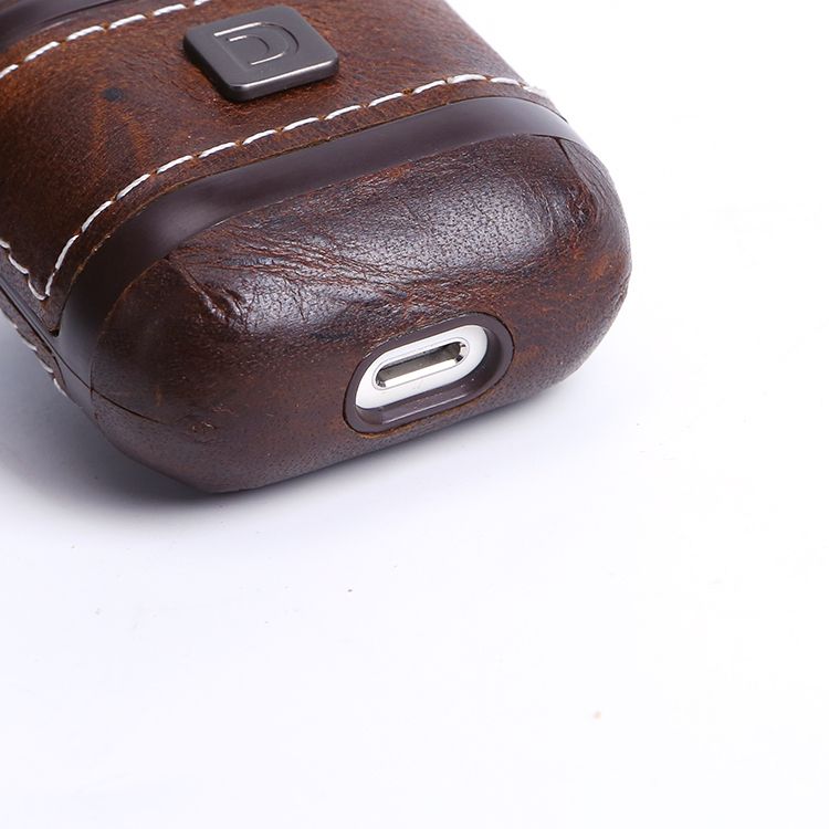 AirPods Äkta Läder Fodral Brunt