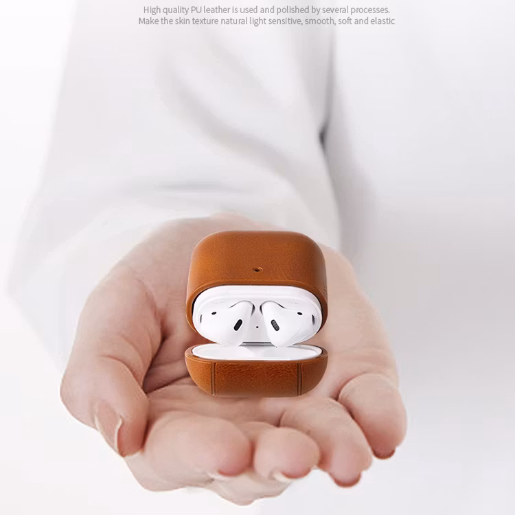 AirPods PU-Läder Fodral Brunt