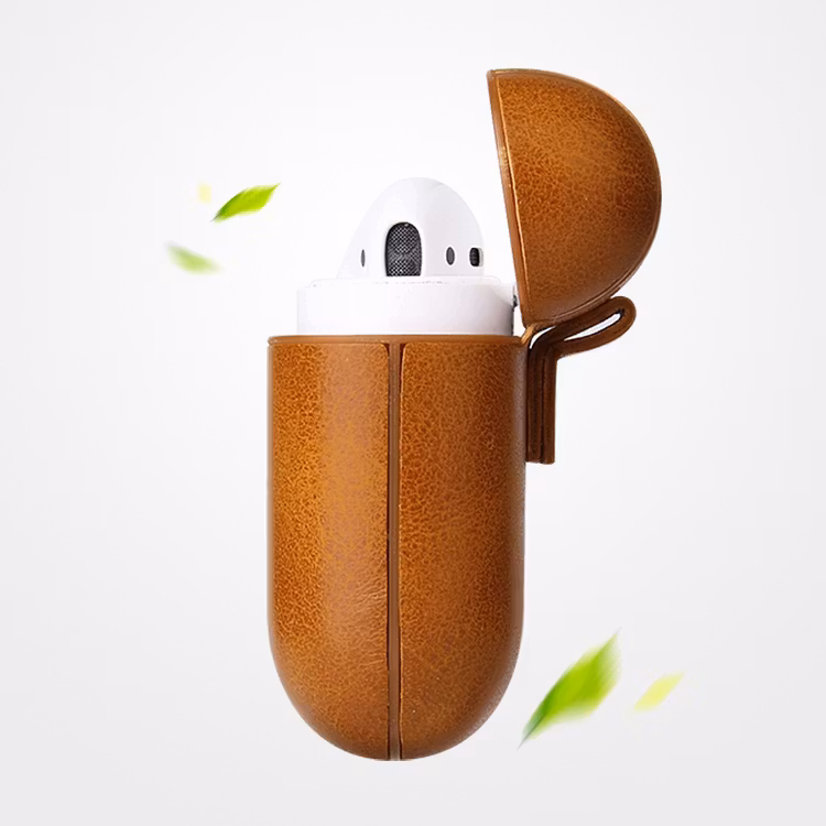 AirPods PU-Läder Fodral Brunt