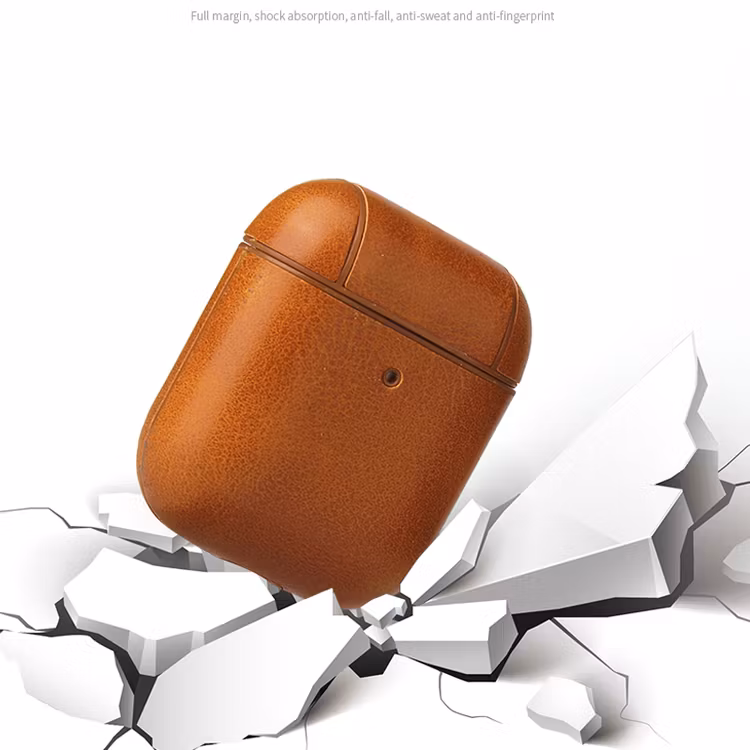 AirPods PU-Läder Fodral Brunt