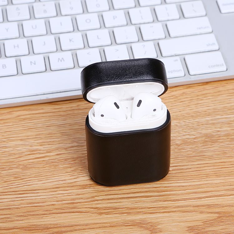 AirPods PU-Läder Fodral Svart