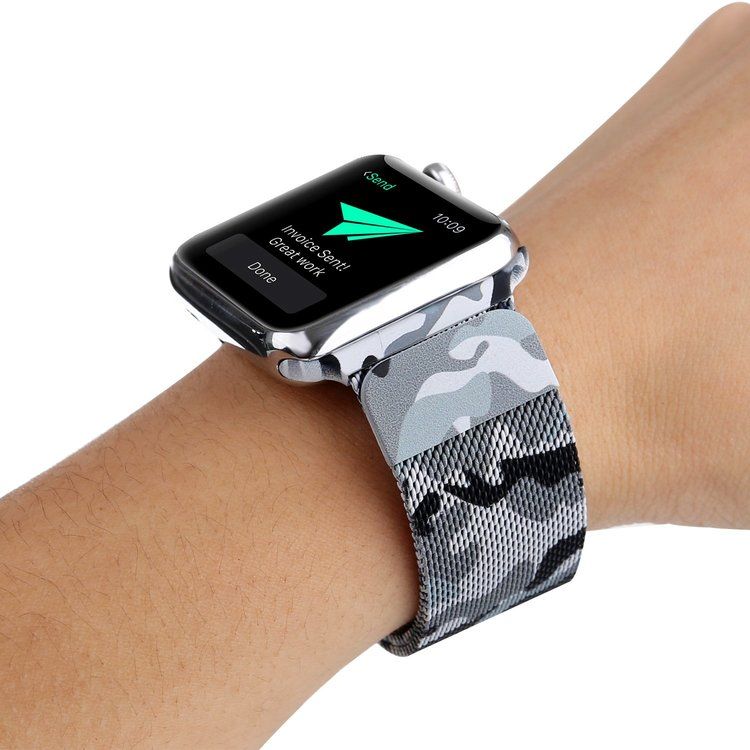 Apple Watch Armband Milanesisk 42/44/45mm Ljus KAMOUFLAGE