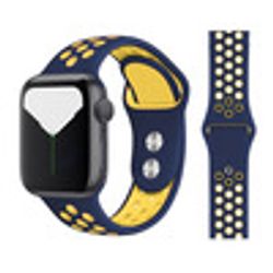 Silikonband för Apple Watch Blå/Gul 42/44mm 45mm