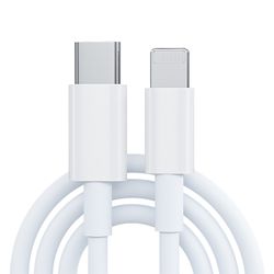 iPhone kabel för Apple 11/12 USB-C till Lightning 1M Vit