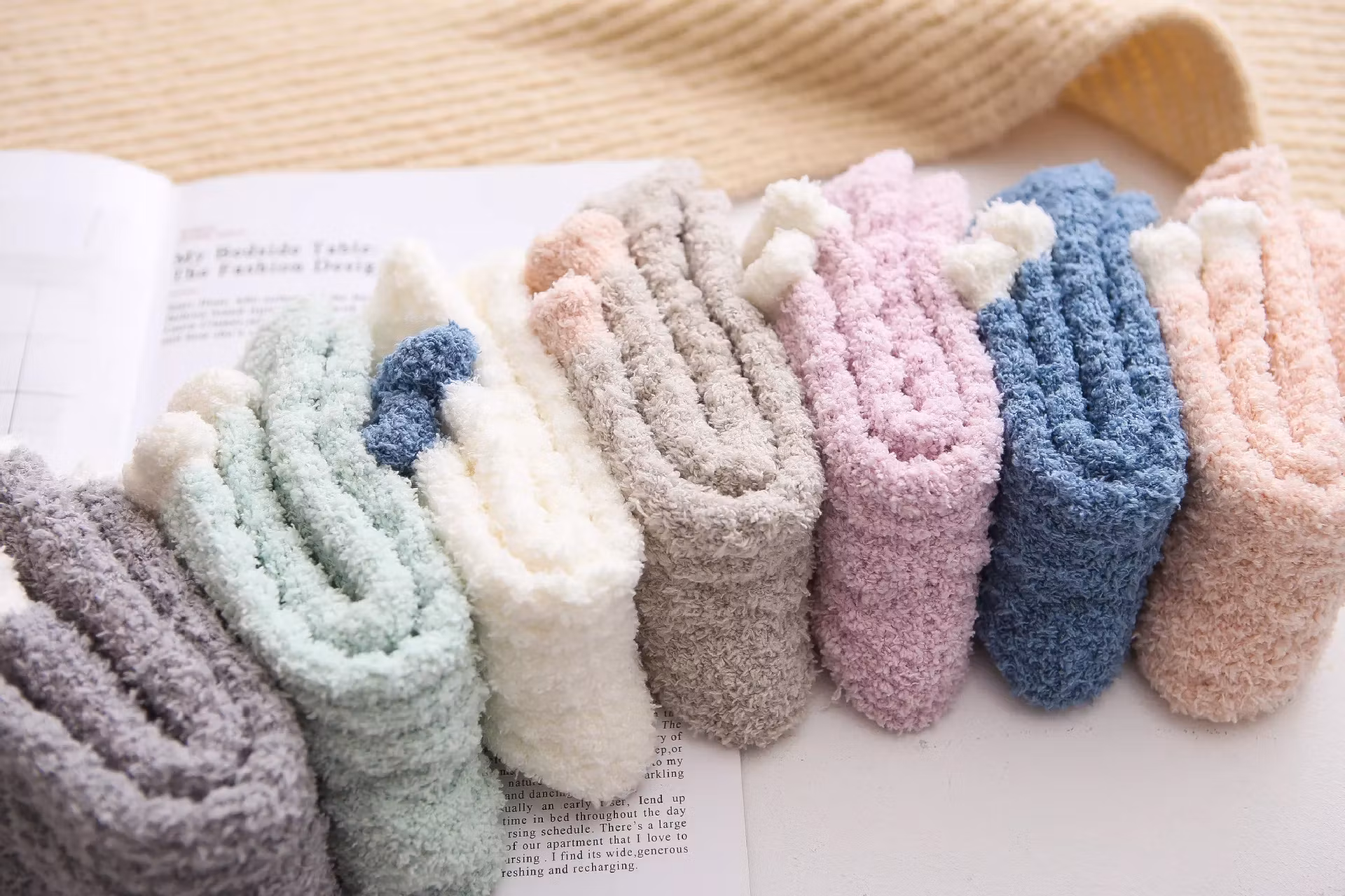 5 Par FLUFFIGA SOCKAR Vinter Varm Mjuk