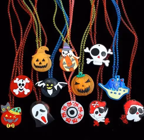 Halloween - lysande halsband - fler-pack - Mukticolor