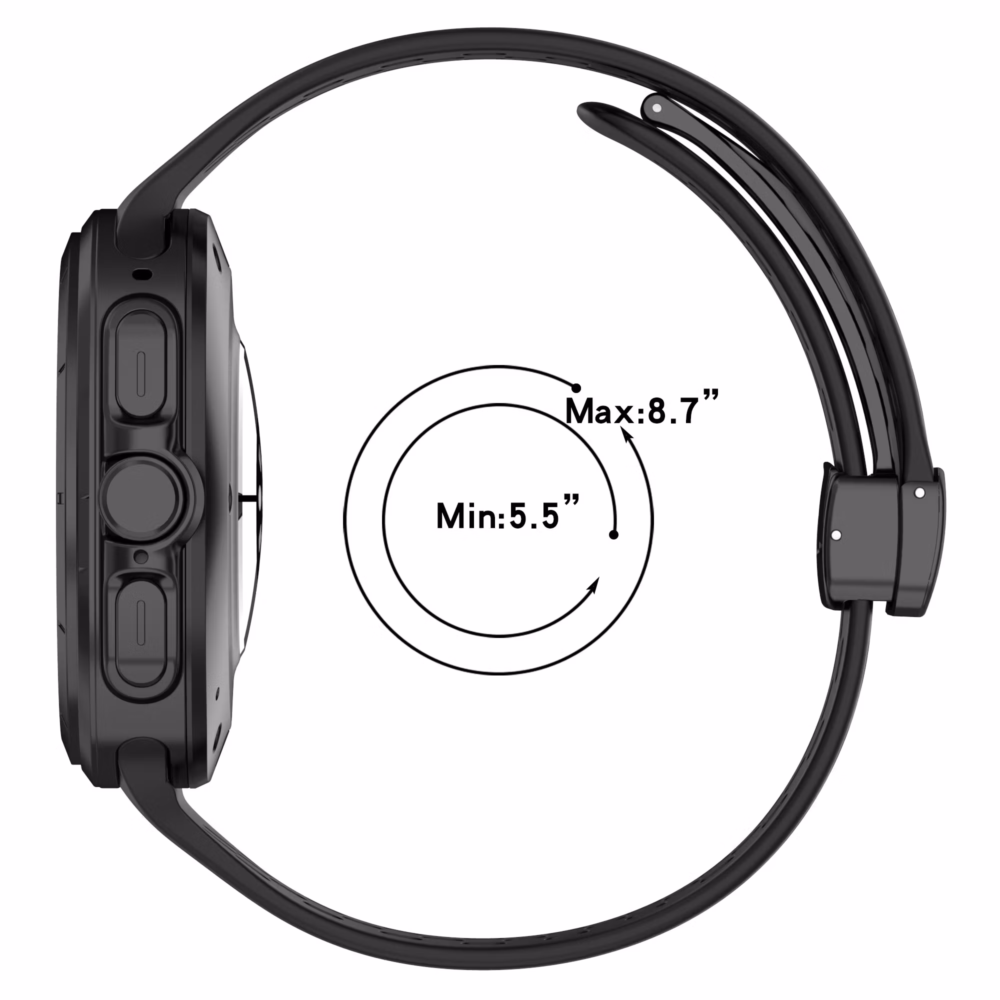 SAMSUNG GALAXY WATCH ULTRA (47 MM) SILIKONBAND MED HÅL OCH MAGNETISKT SPÄNNE