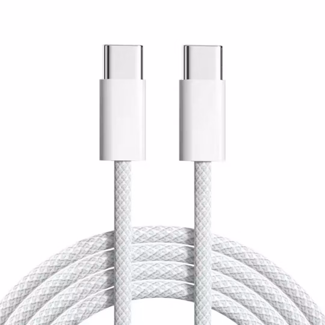 2 meter Laddare för Samsung - Snabbladdare - USB-C Laddare - Kabel Vit