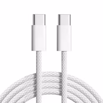 2 meter Laddare för Samsung - Snabbladdare - USB-C Laddare - Kabel Vit