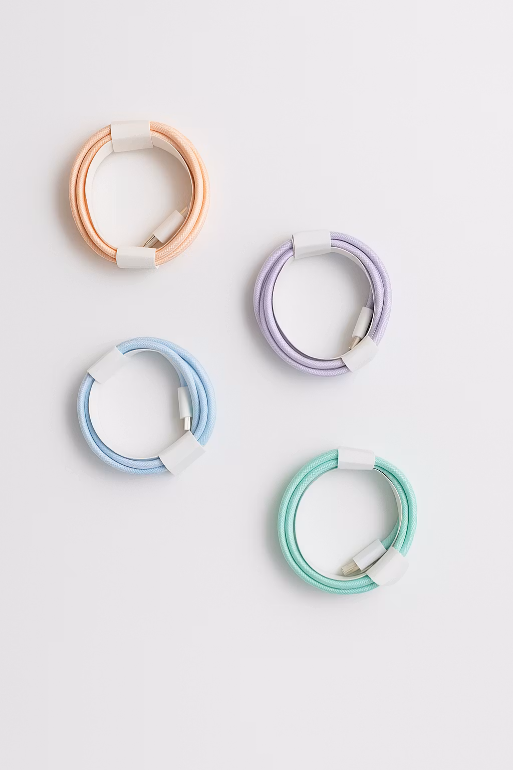 4-pack Färgglada nylonkablar 2m