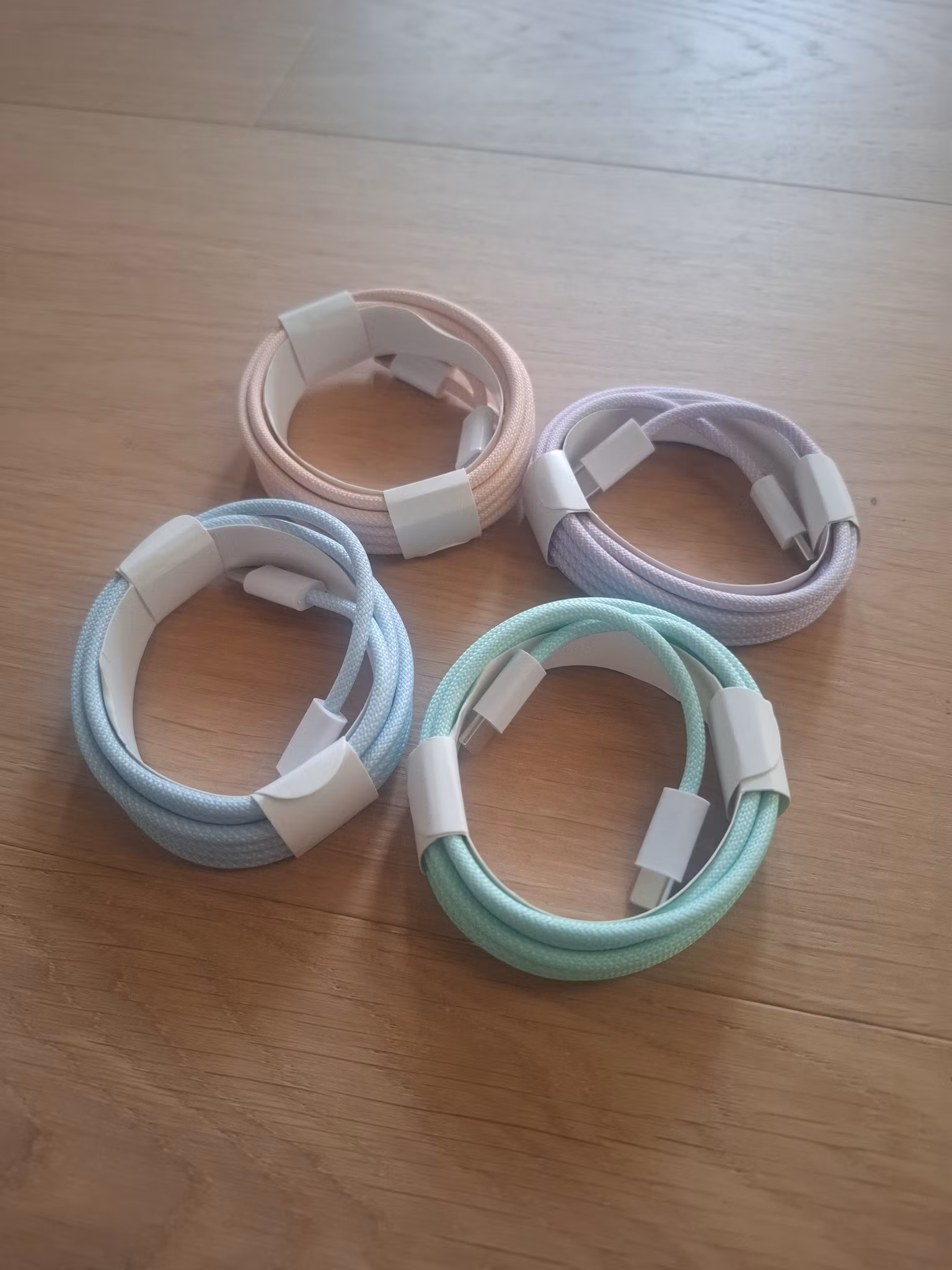 4-pack Färgglada nylonkablar 2m