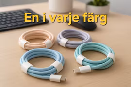 4-pack Färgglada nylonkablar 2m