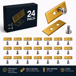 Titanbelagda knivar – 24 Pack inkl. Rostfria Skruvar