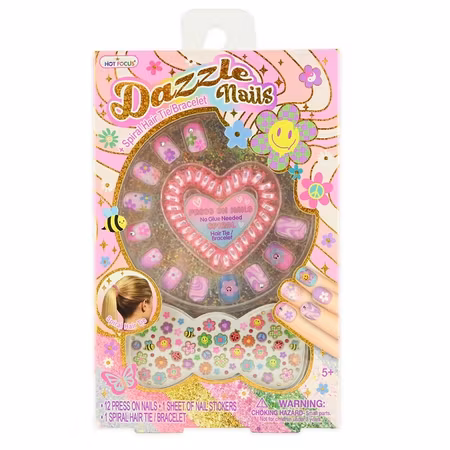 Kit med Lösnaglar och Klistermärken - Nail Dazzle Kit Press-On And Stickers