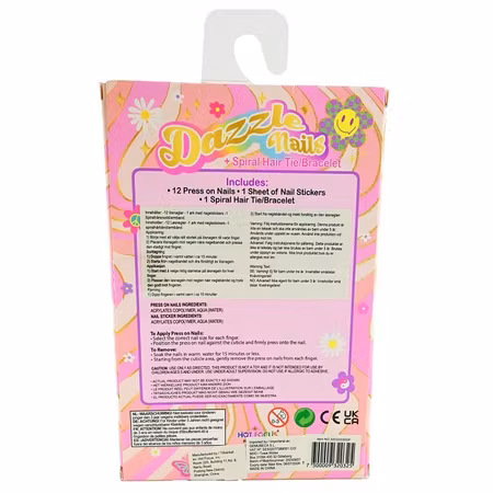 Kit med Lösnaglar och Klistermärken - Nail Dazzle Kit Press-On And Stickers