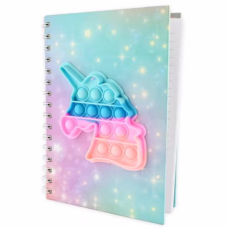 Anteckningsbok - Notebook Spiral Pop it Unicorn