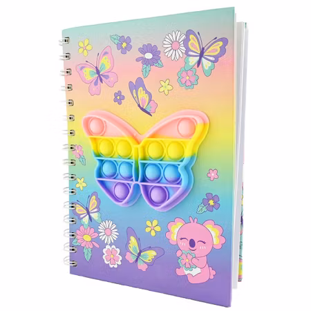 Anteckningsbok - Notebook Spiral Pop it Butterfly
