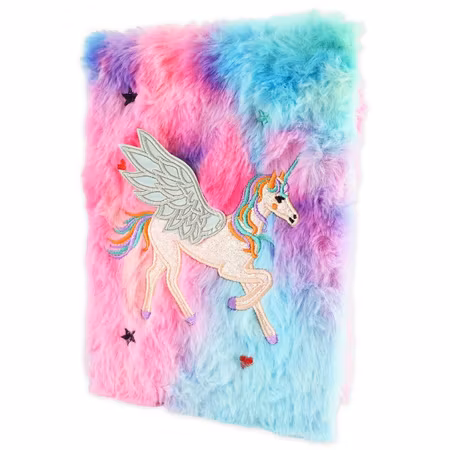 Anteckningsbok - Notebook Fluffy Flying Unicorn
