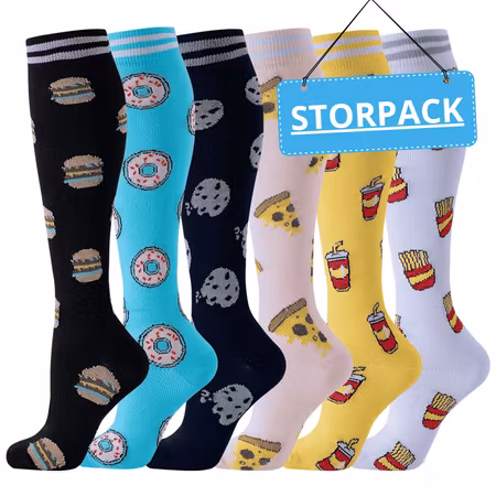 Storpack Stödstrumpor – Food Serie 3