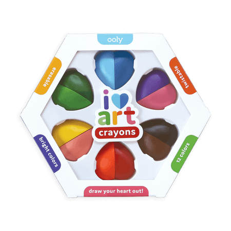 I heart art erasable crayons