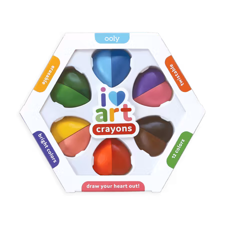 I heart art erasable crayons