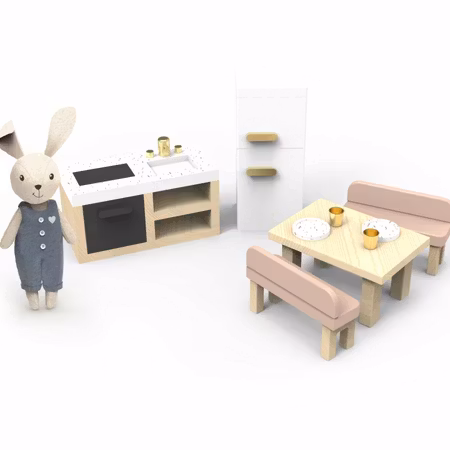 Dockhus kök - Doll House Kitchen + 1 Character