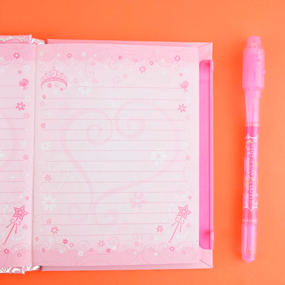 Dagbokset med pennor - DIARY SET w SECRET PEN UNICORN 2