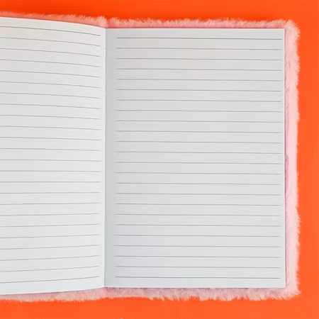 Rosa Anteckningsbok Fluffy Unicorn - Notebook Unicorn