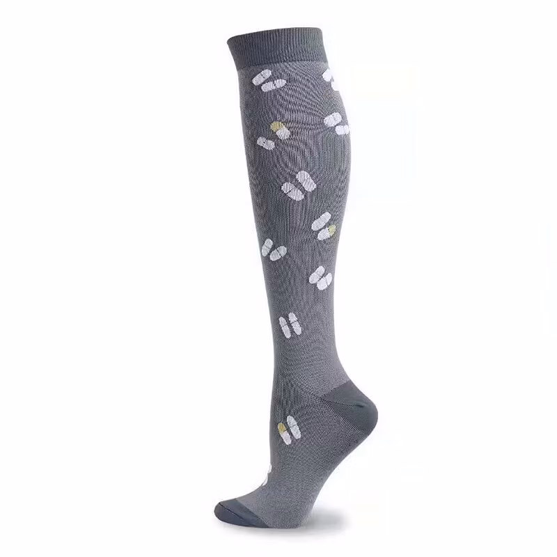 Stödstrumpa Grey with dots Nr 97