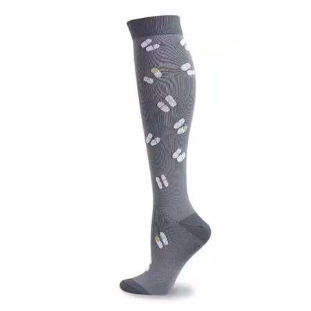 Stödstrumpa Grey with dots Nr 97