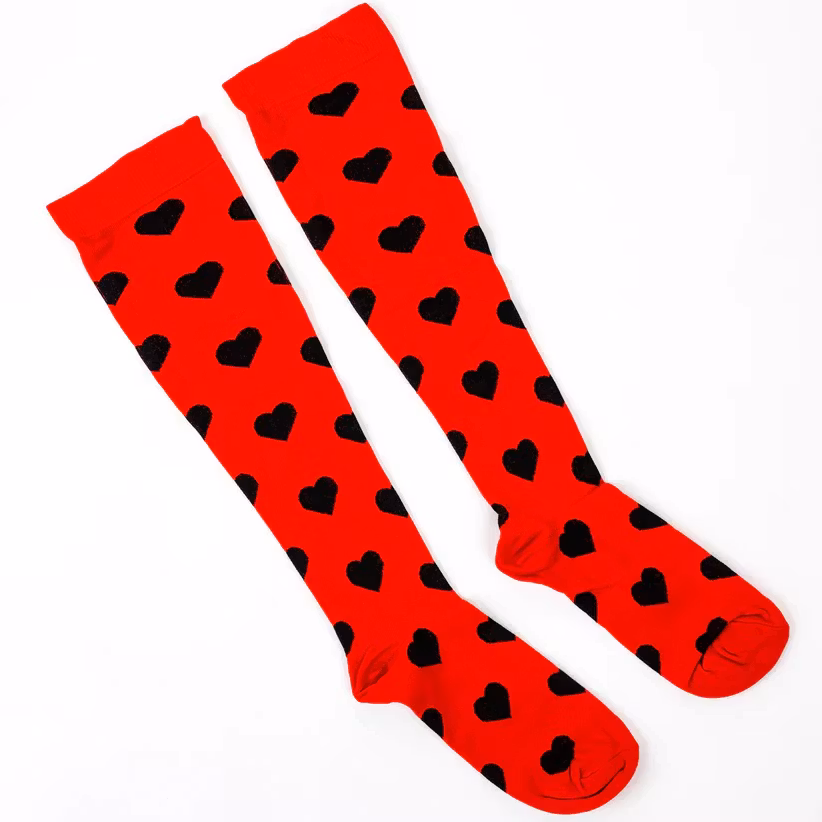 Stödstrumpor Black hearts Nr 91