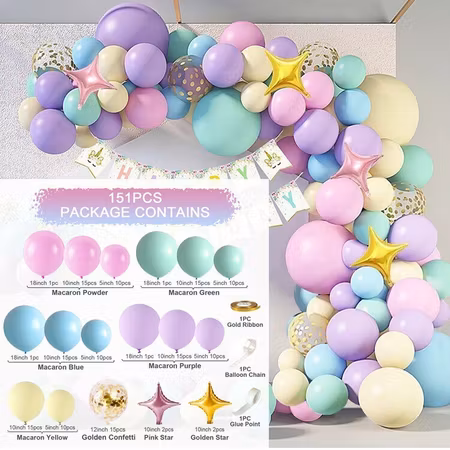 Ballongbåge - Ballongset Party - Pastell DBS-8 151 delar