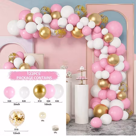 Ballongbåge - Ballongset Pink dreams and Gold DBS-41 122 delar