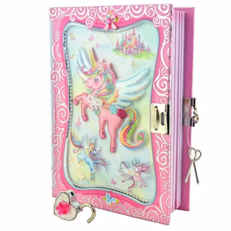 Dagbok Unicorn med Hjärtlås