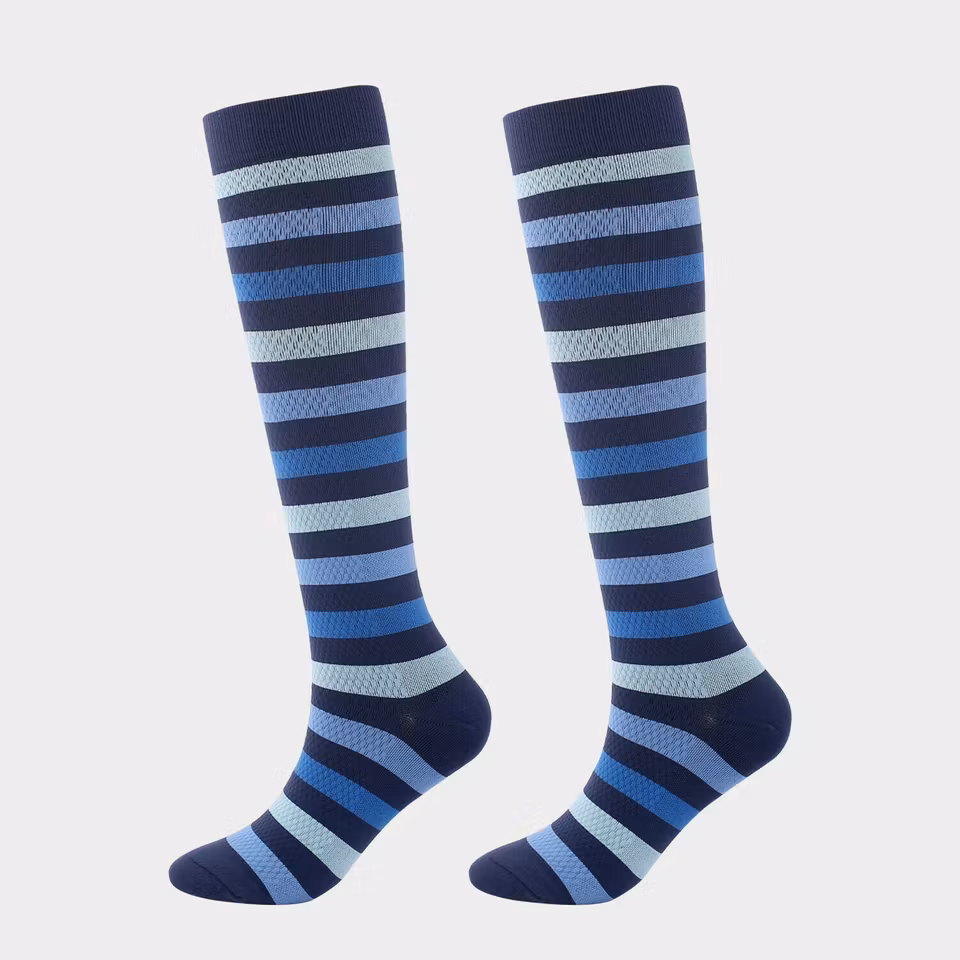 Stödstrumpor Blue stripe Nr 52